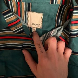 Visitor Premium Green Button Down